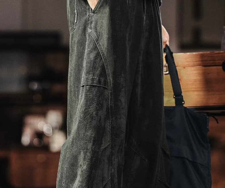 Retro Wide Leg Cargo Pants