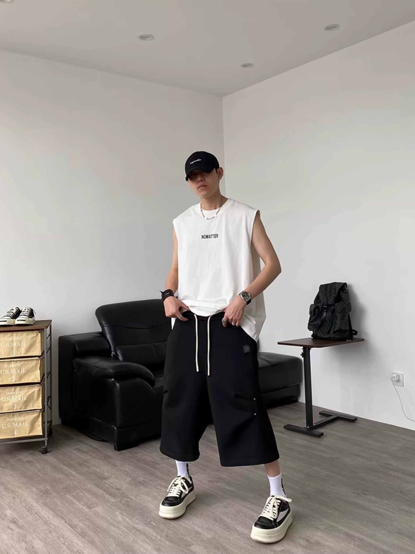 Gray 3D Sports Shorts