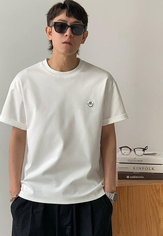 Smiley Face Embroidered Tee