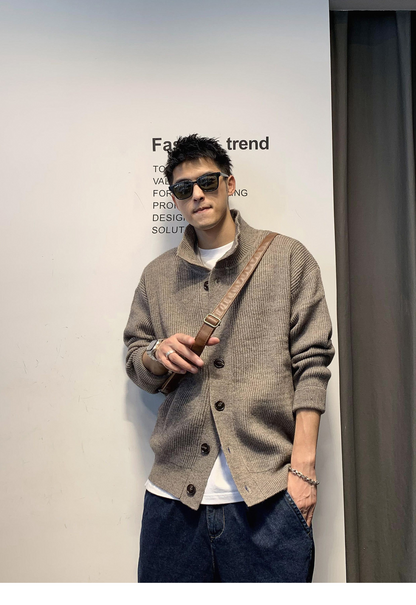 ビンテージカーディガン カラーニットジャケット