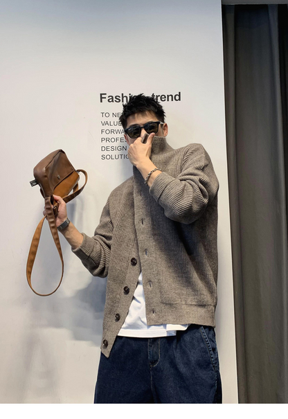 ビンテージカーディガン カラーニットジャケット