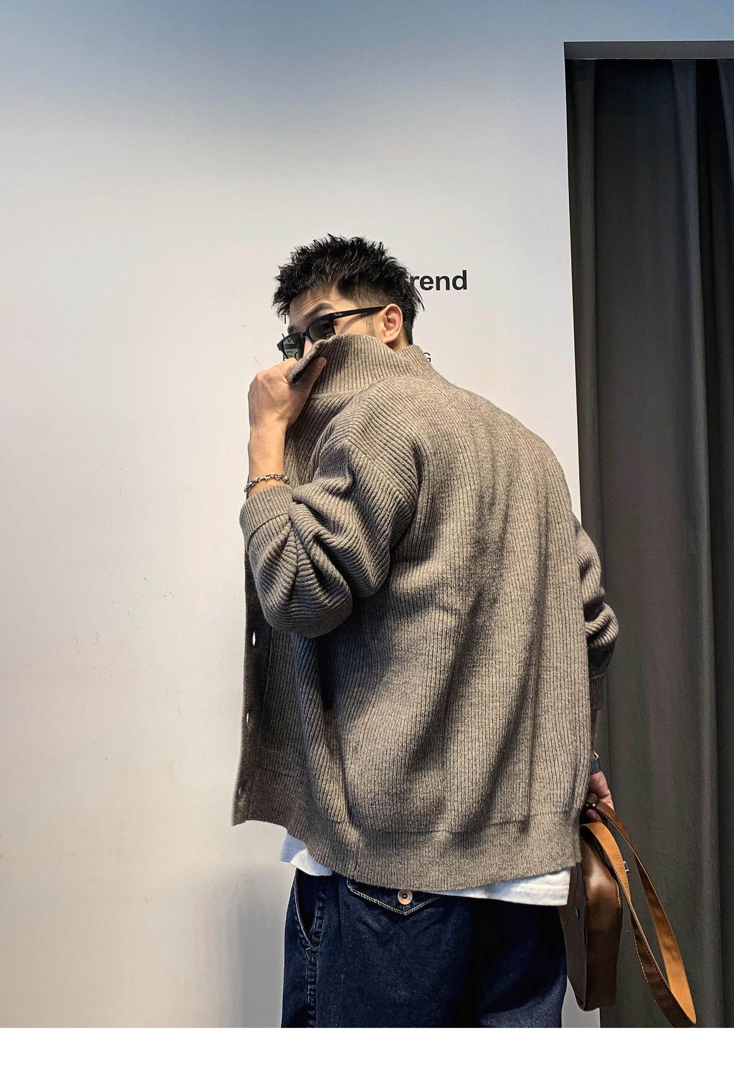 ビンテージカーディガン カラーニットジャケット