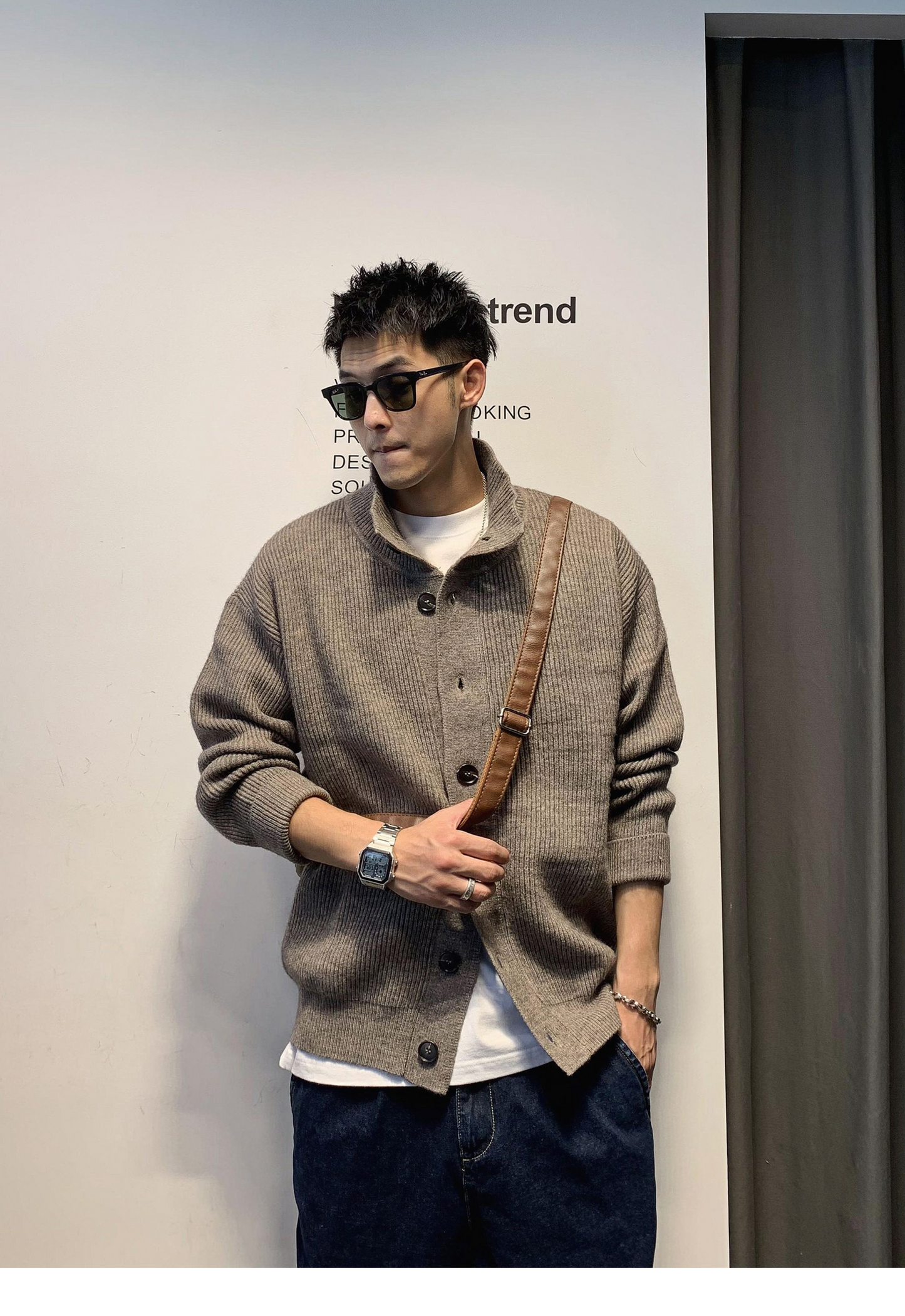 ビンテージカーディガン カラーニットジャケット