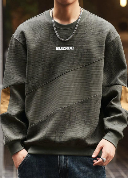 ブルーヘビーウェイトフリースセーター