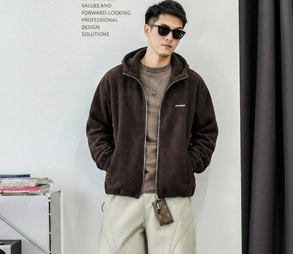 コージー フーデッド カーディガン ジャケット