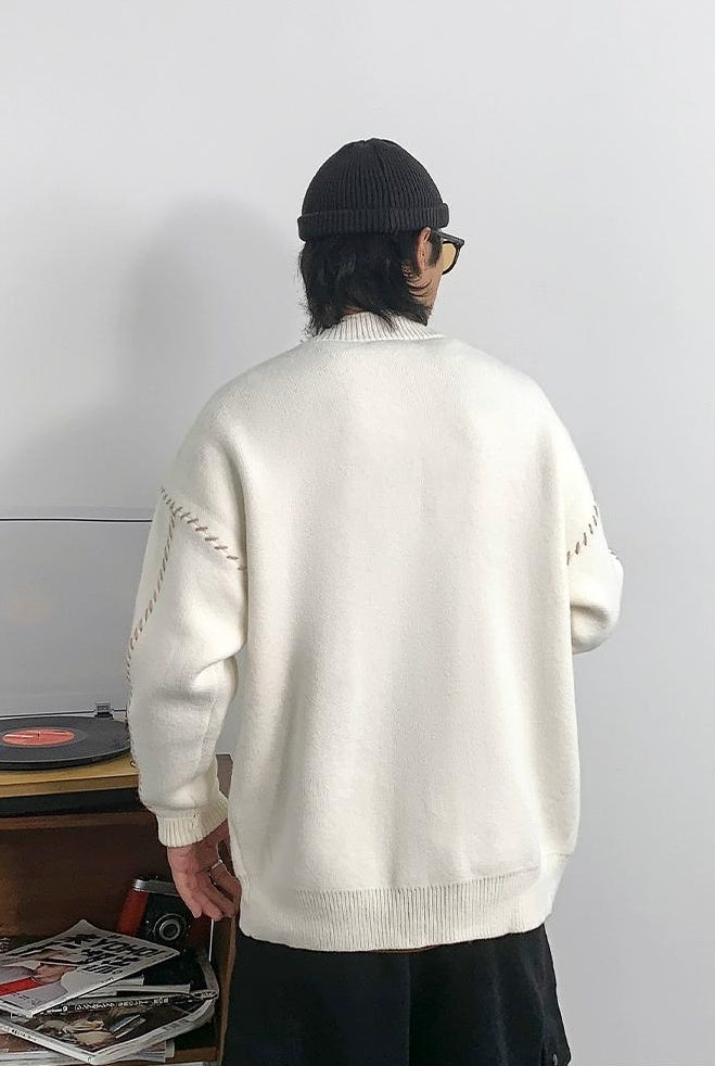 Heavyweight V-neck cardigan