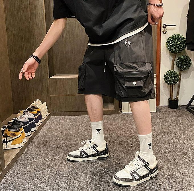 Embroidered Utility Shorts