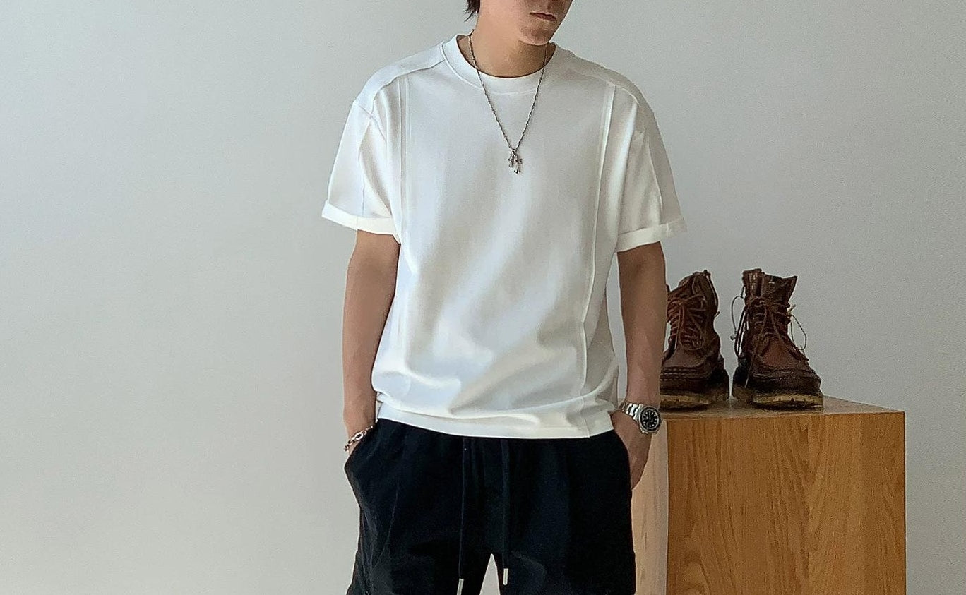 カジュアルソリッドカラーＴシャツ