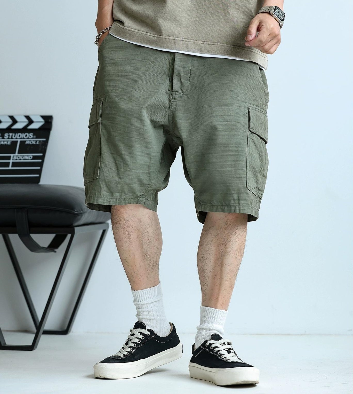 Multi-Pocket Casual Shorts