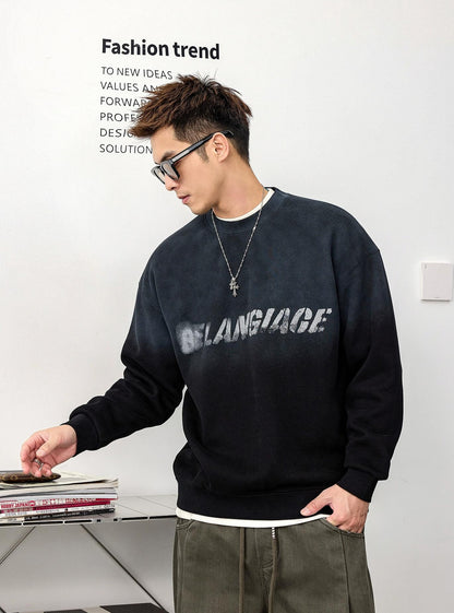 グラフィックプリントストリートセーター