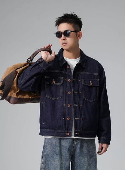 レトロカジュアルデニムジャケット