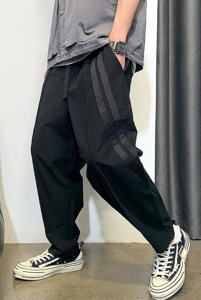 Striped Splicing Casual Pants