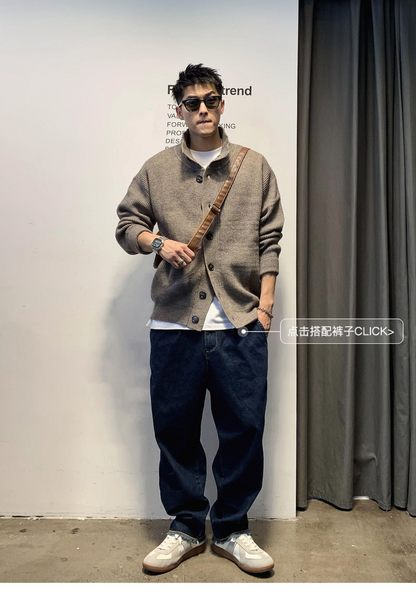 ビンテージカーディガン カラーニットジャケット