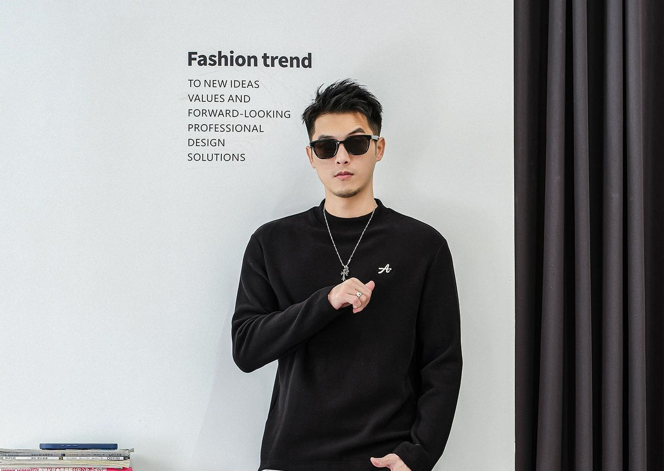 Cozy Mixed Fabric Long Sleeve