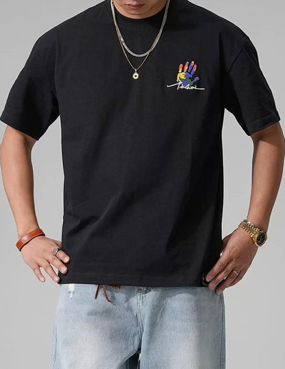 ヘビー プリント カジュアル Tシャツ