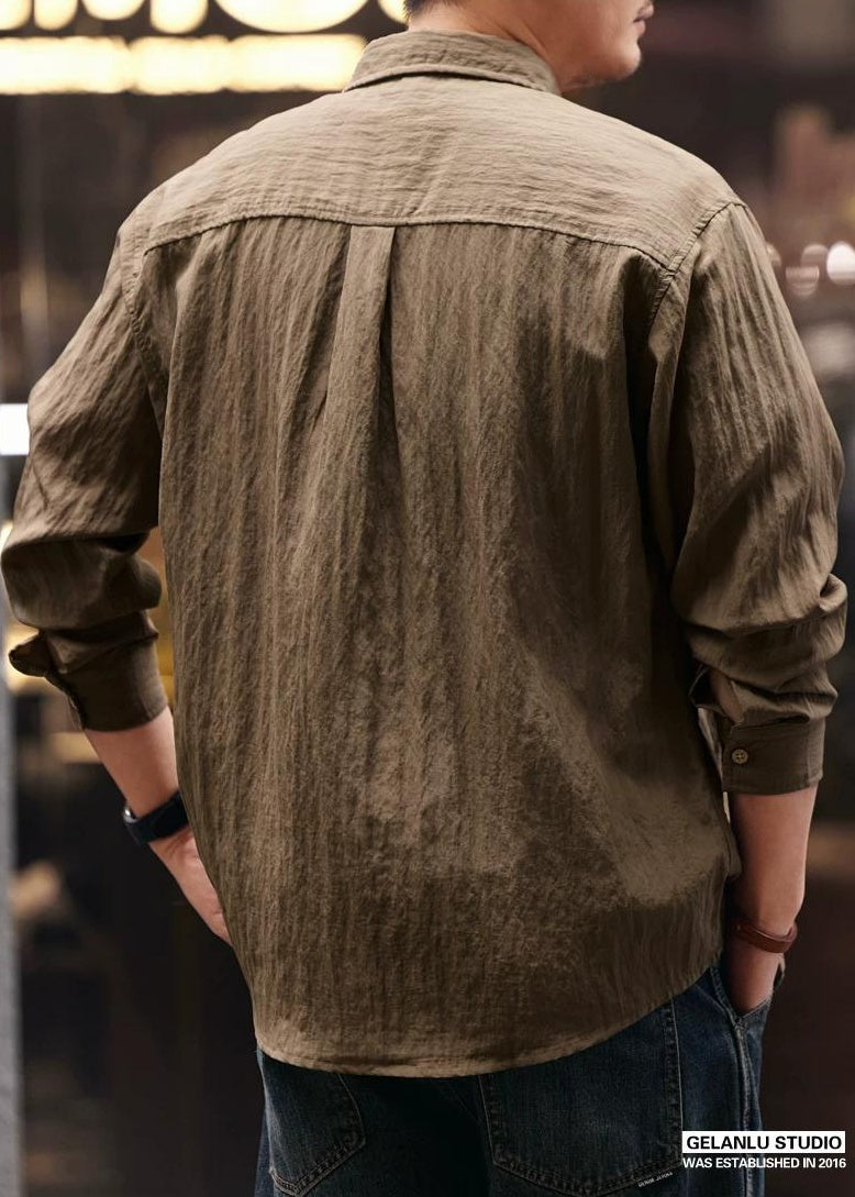 刺繍カジュアルシャツ