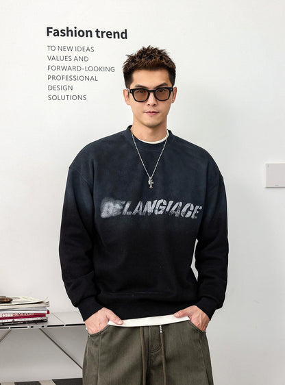 グラフィックプリントストリートセーター