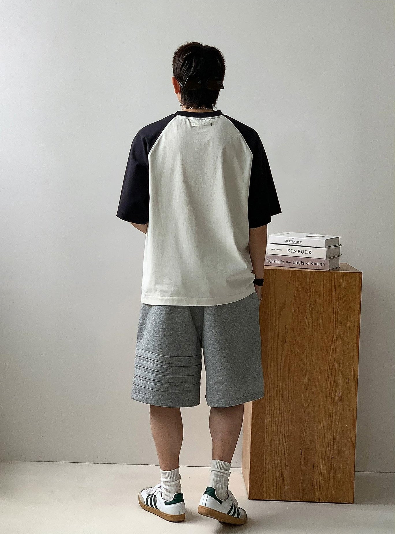 Color Block Letter Print Tee