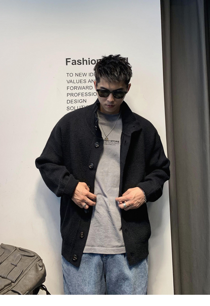 ビンテージカーディガン カラーニットジャケット