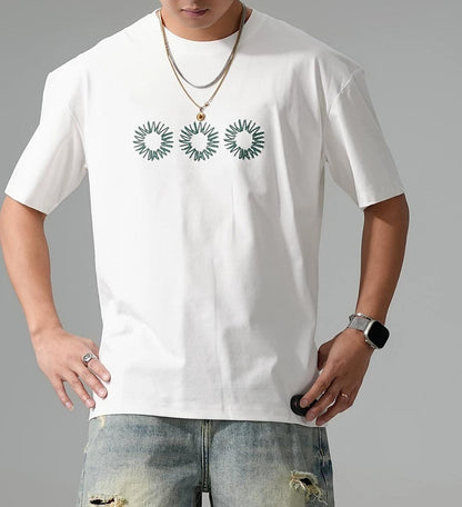 スタイリッシュ刺繍ジムTシャツ