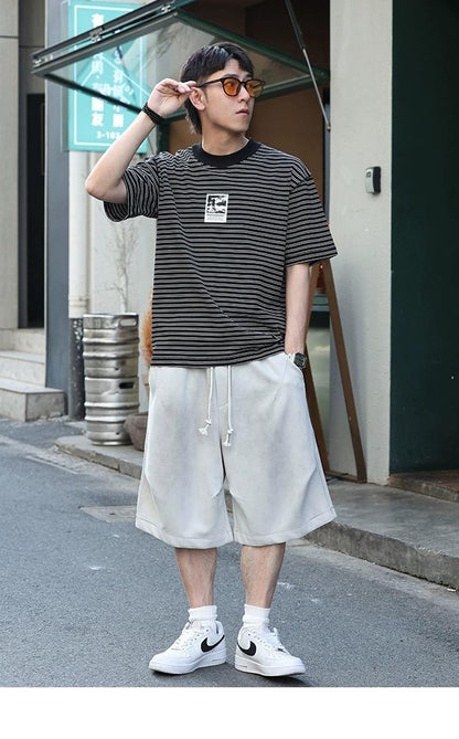 Striped Patchwork T-Shirt