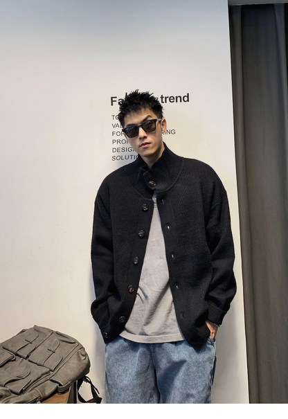 ビンテージカーディガン カラーニットジャケット