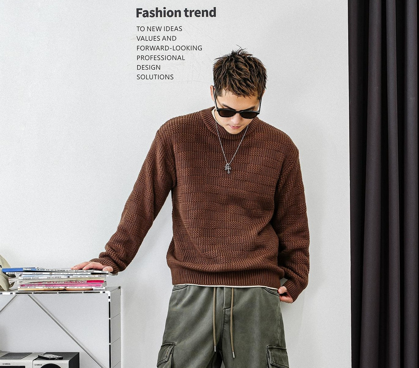 Heavyweight Twist Floral Pullover