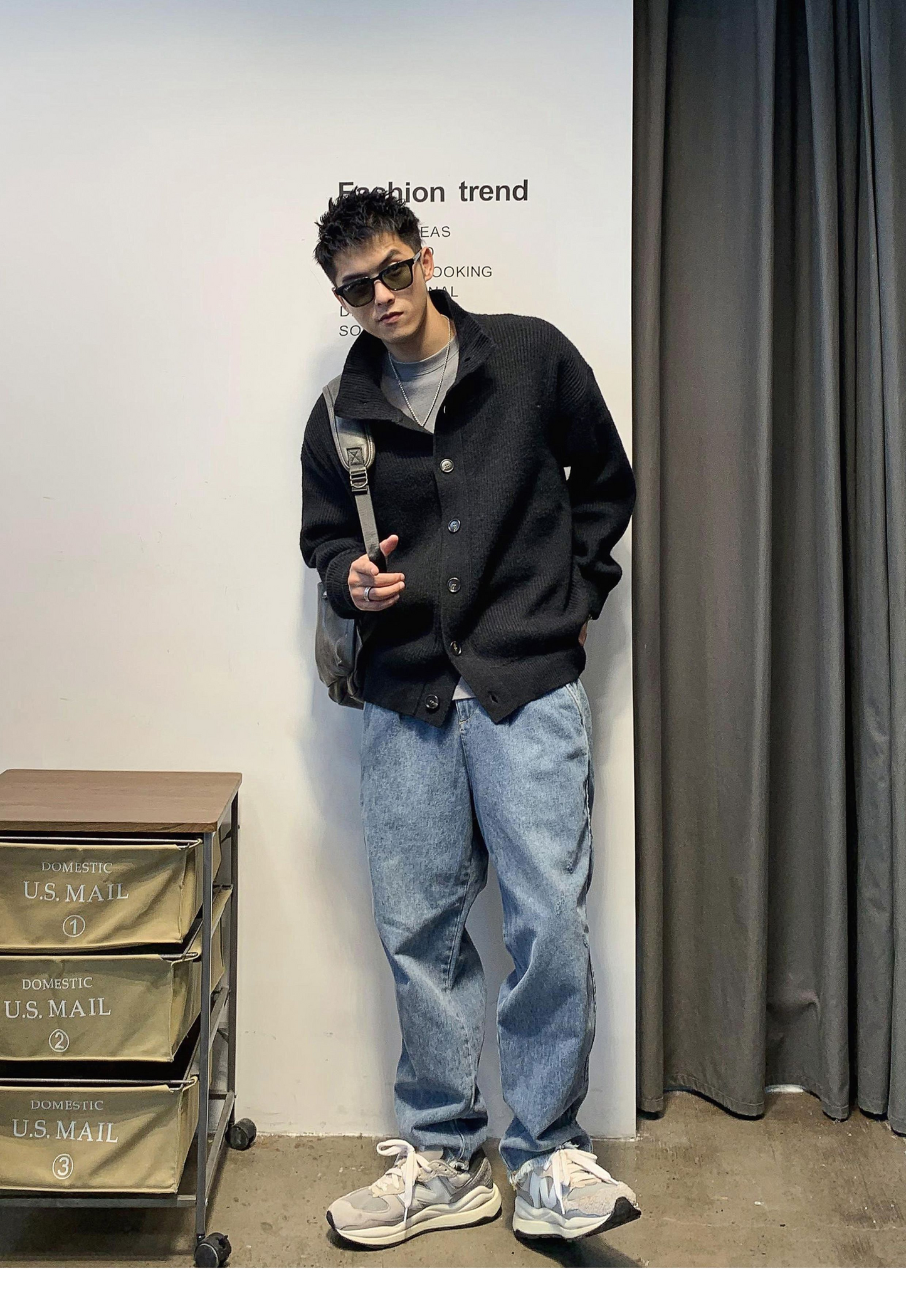 ビンテージカーディガン カラーニットジャケット