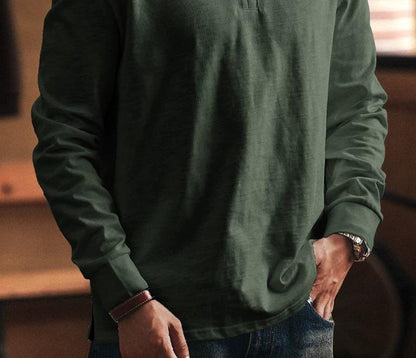 レトロカジュアルロングスリーブTシャツ