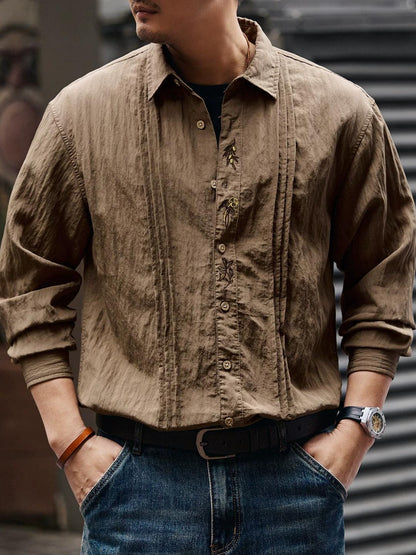 刺繍カジュアルシャツ