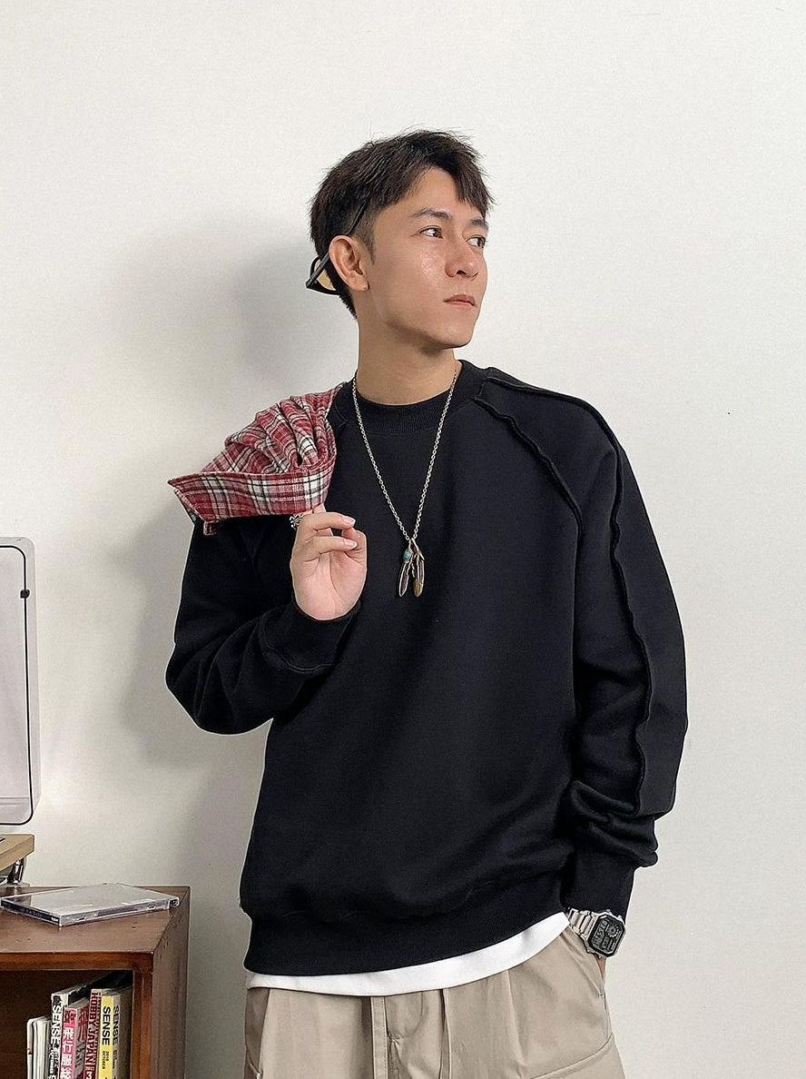 Casual Solid Color Sweatshirt