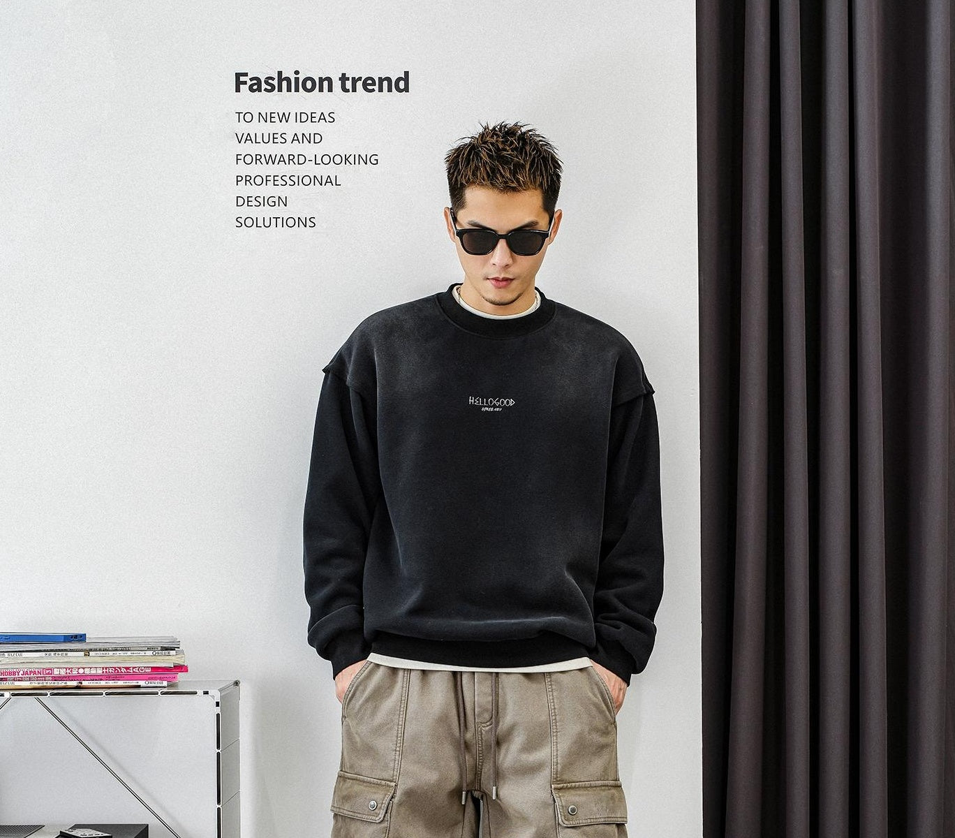 Fleece Layered Streetwear Top