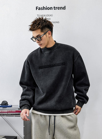 暖かいハーフハイネックセーター