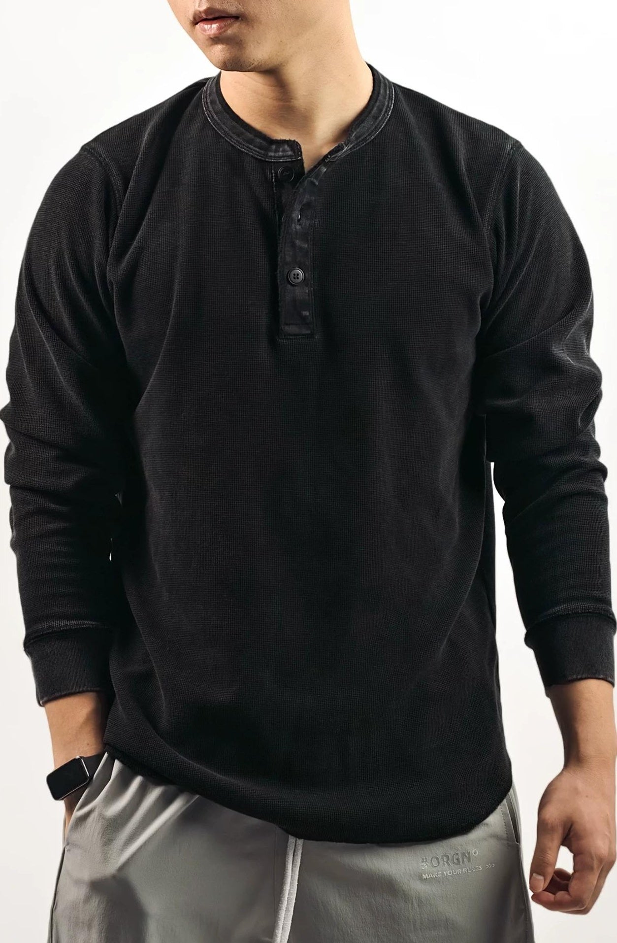 レトロ ワッフルニット ロングスリーブ Tシャツ