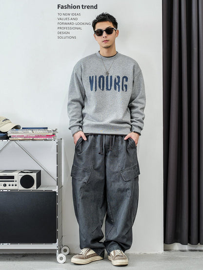 フリースレタードセーター　トップ