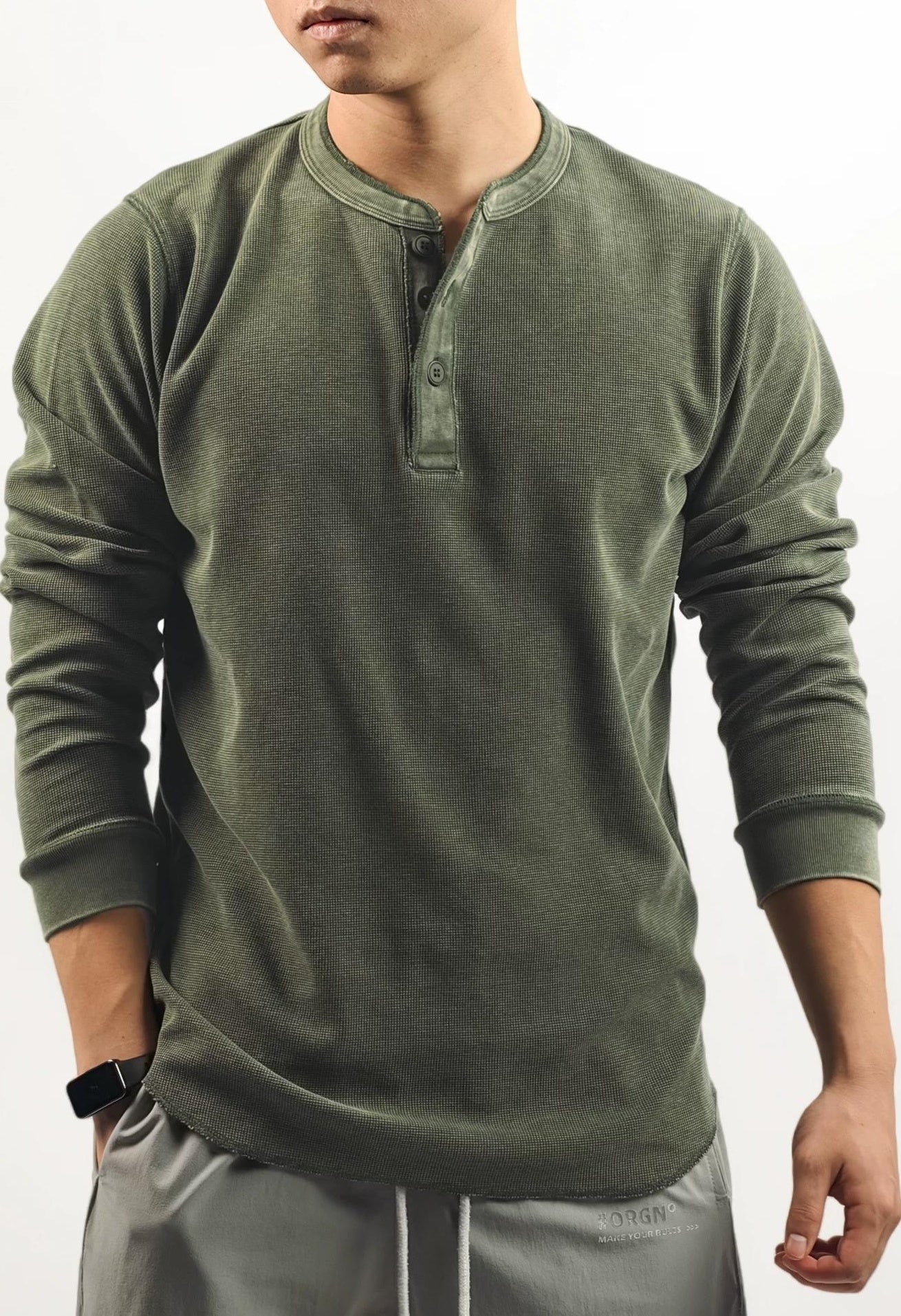 レトロ ワッフルニット ロングスリーブ Tシャツ