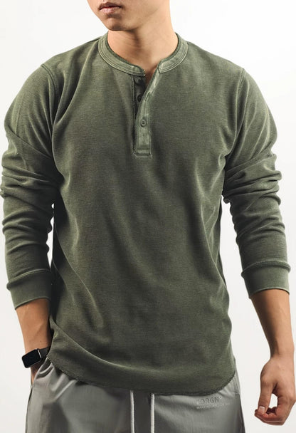 レトロ ワッフルニット ロングスリーブ Tシャツ