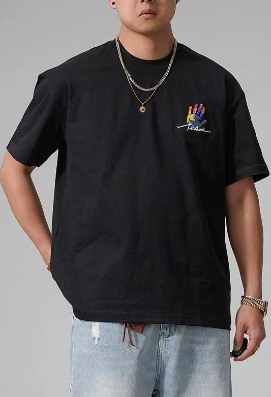 ヘビー プリント カジュアル Tシャツ