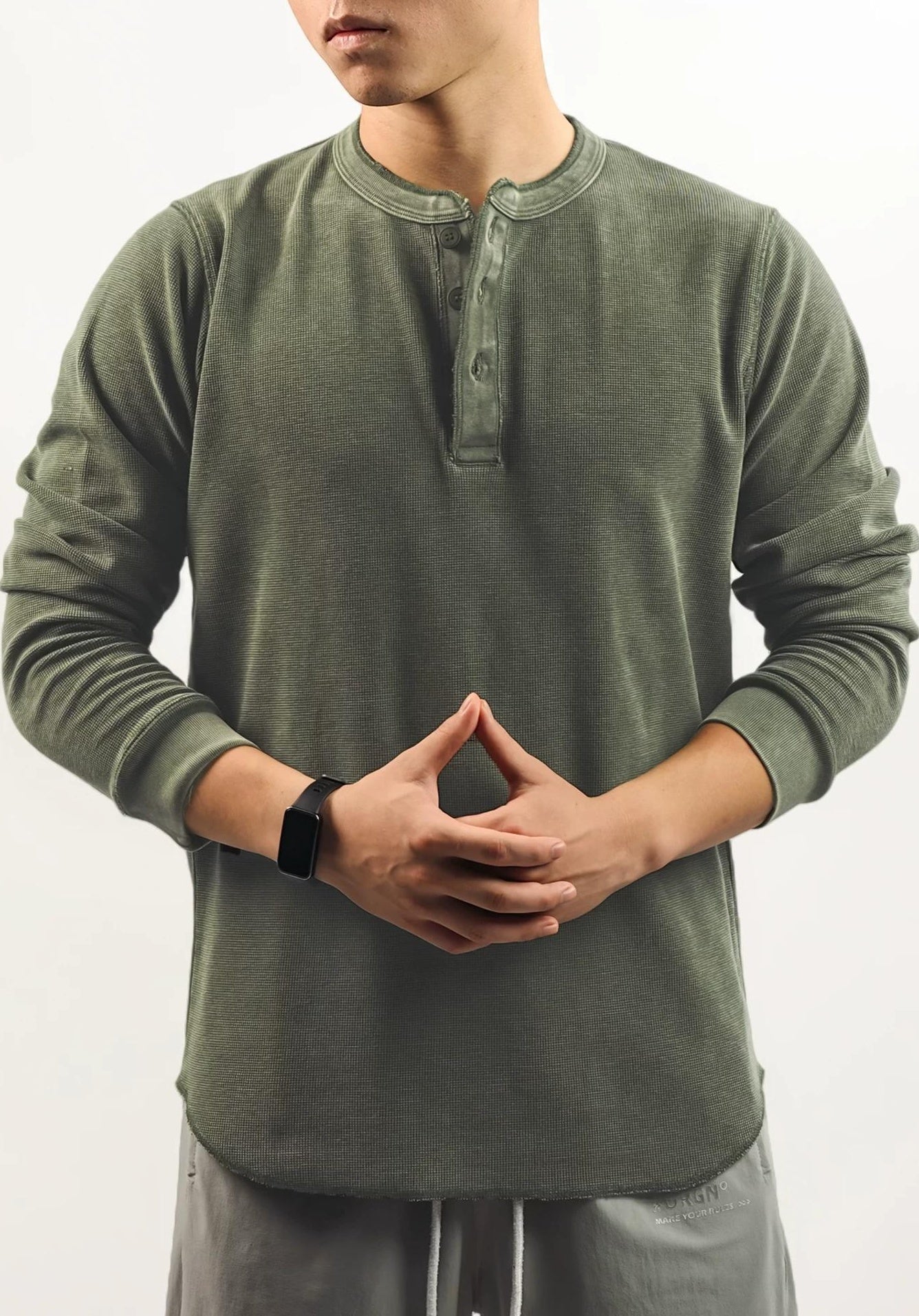 レトロ ワッフルニット ロングスリーブ Tシャツ