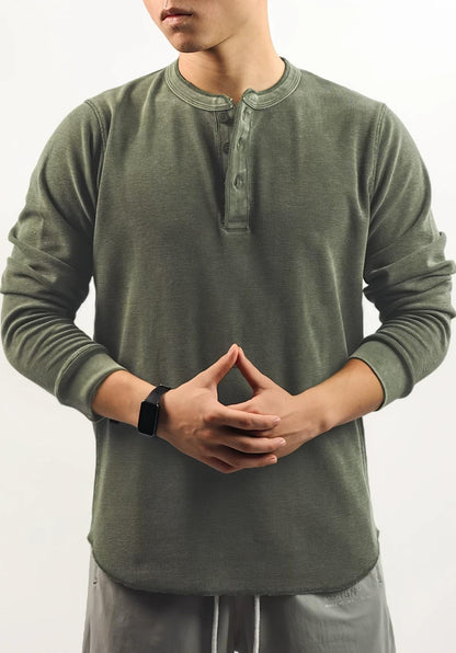 レトロ ワッフルニット ロングスリーブ Tシャツ