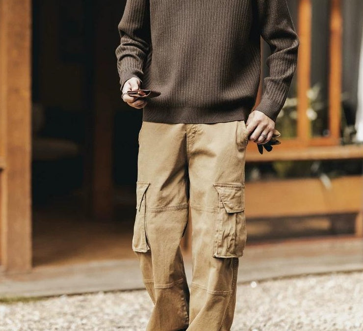 レトロストライプニットセーター