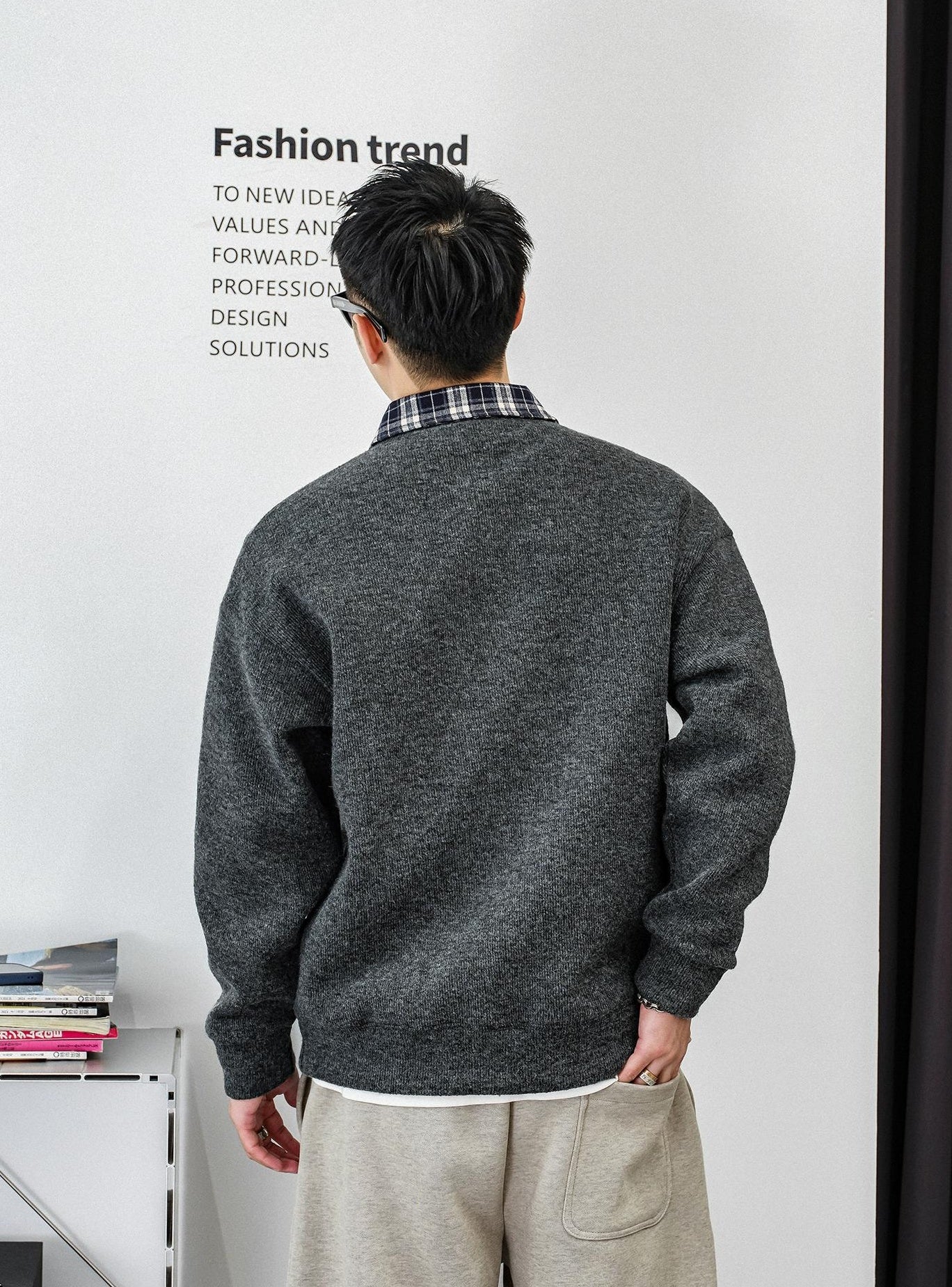 Patchwork Zip Sweater Jacket