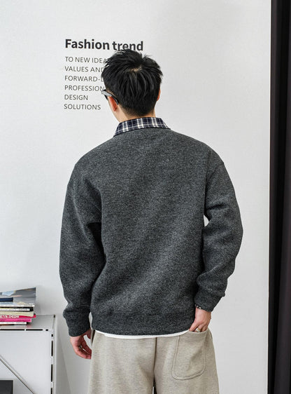 Patchwork Zip Sweater Jacket