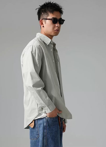 カジュアル刺繍シャツジャケット