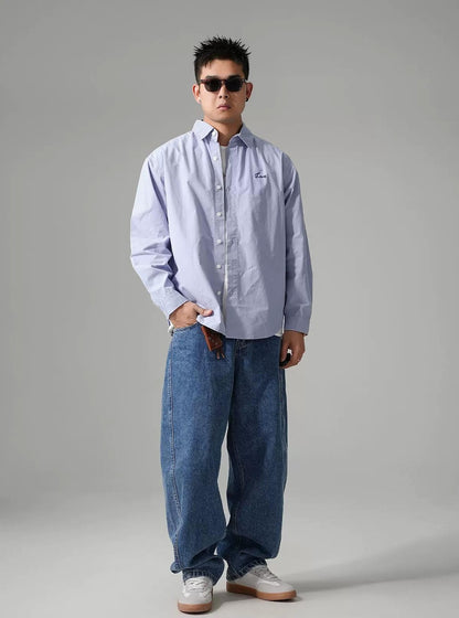 カジュアル刺繍シャツジャケット