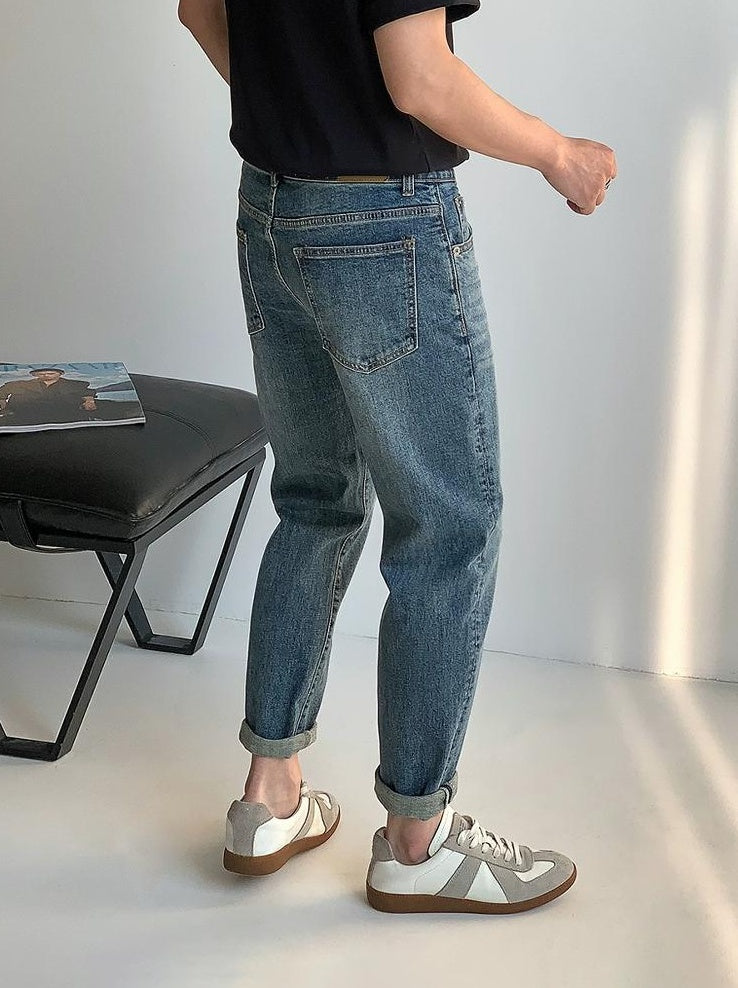 Lang Blue Washed Jeans