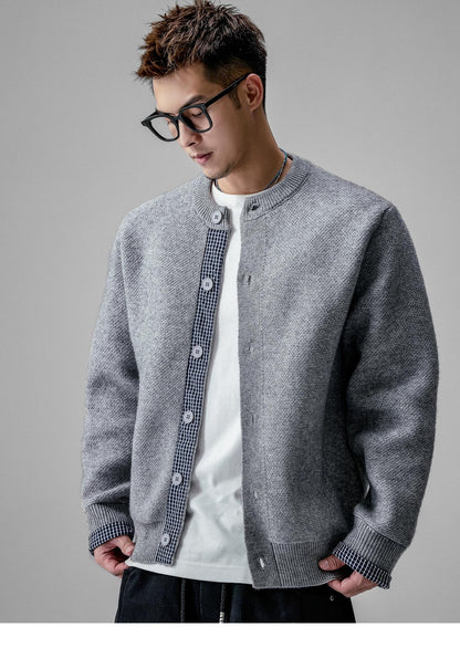 Patchwork Button Cardigan