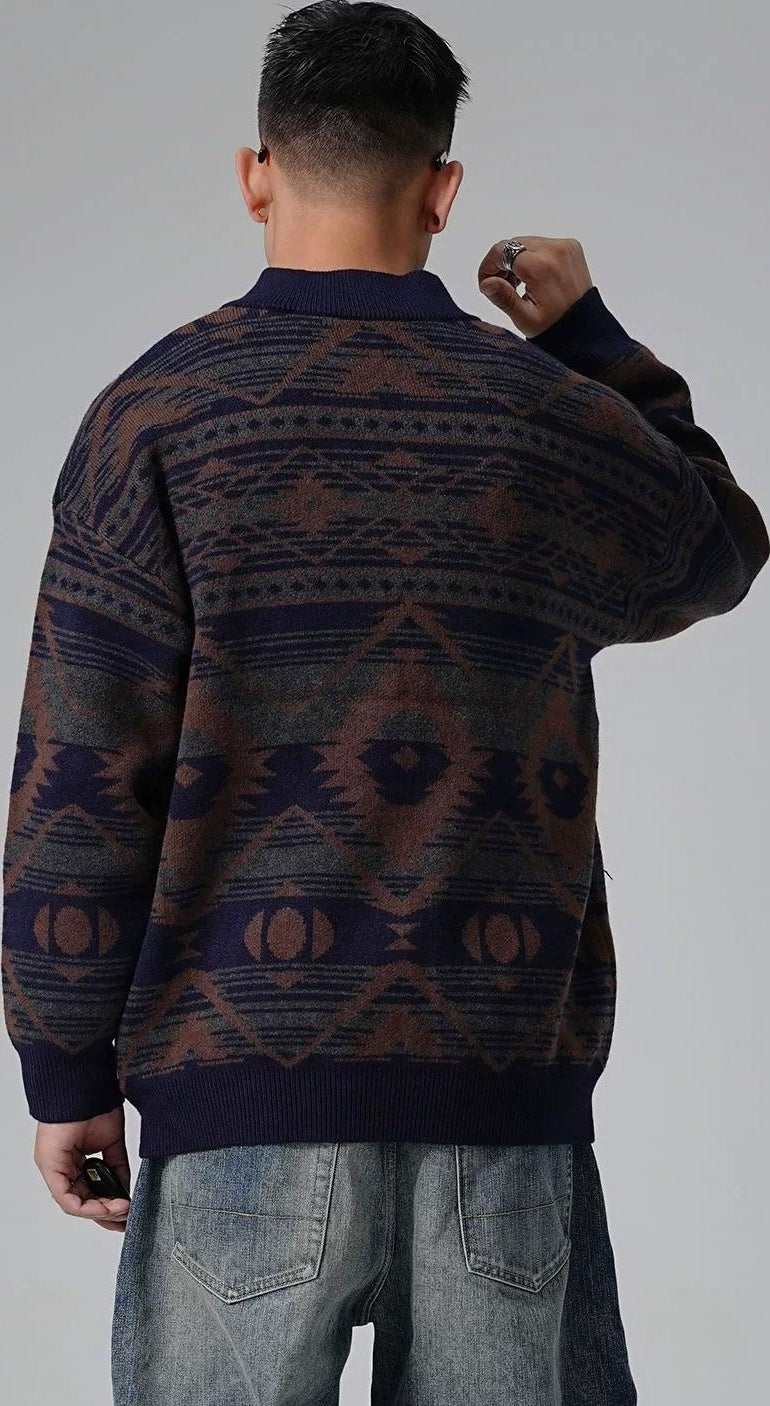 Heavyweight knit cardigan