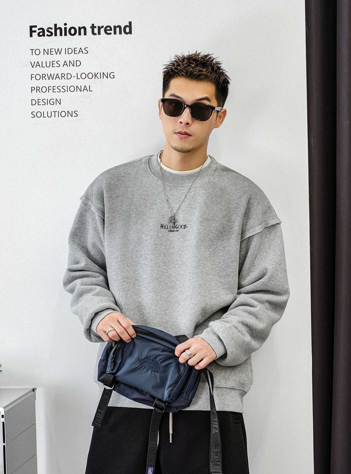 Fleece Layered Streetwear Top
