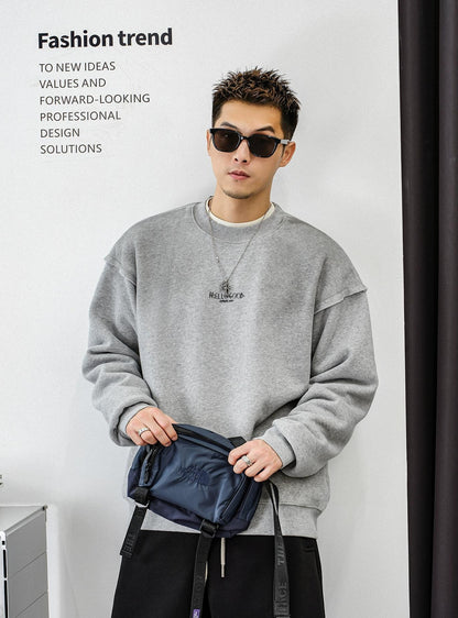 Fleece Layered Streetwear Top